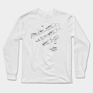 Dentist Drill Vintage Patent Hand Drawing Long Sleeve T-Shirt